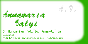 annamaria valyi business card